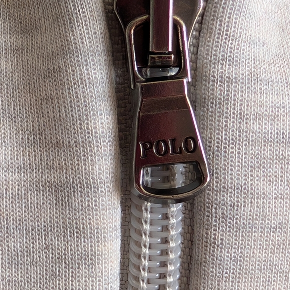 Ralph Lauren Polo Men's Gray Zip Up Hoodie Size Large Designer - Picture 13 of 15